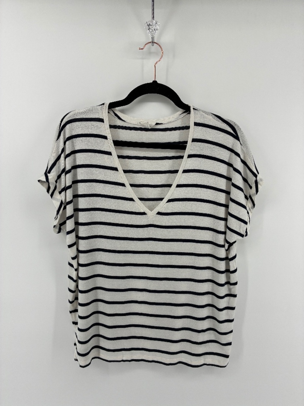 MASSIVE $10 SALE Striped White & Blue Sheer Zara Lounge Tee